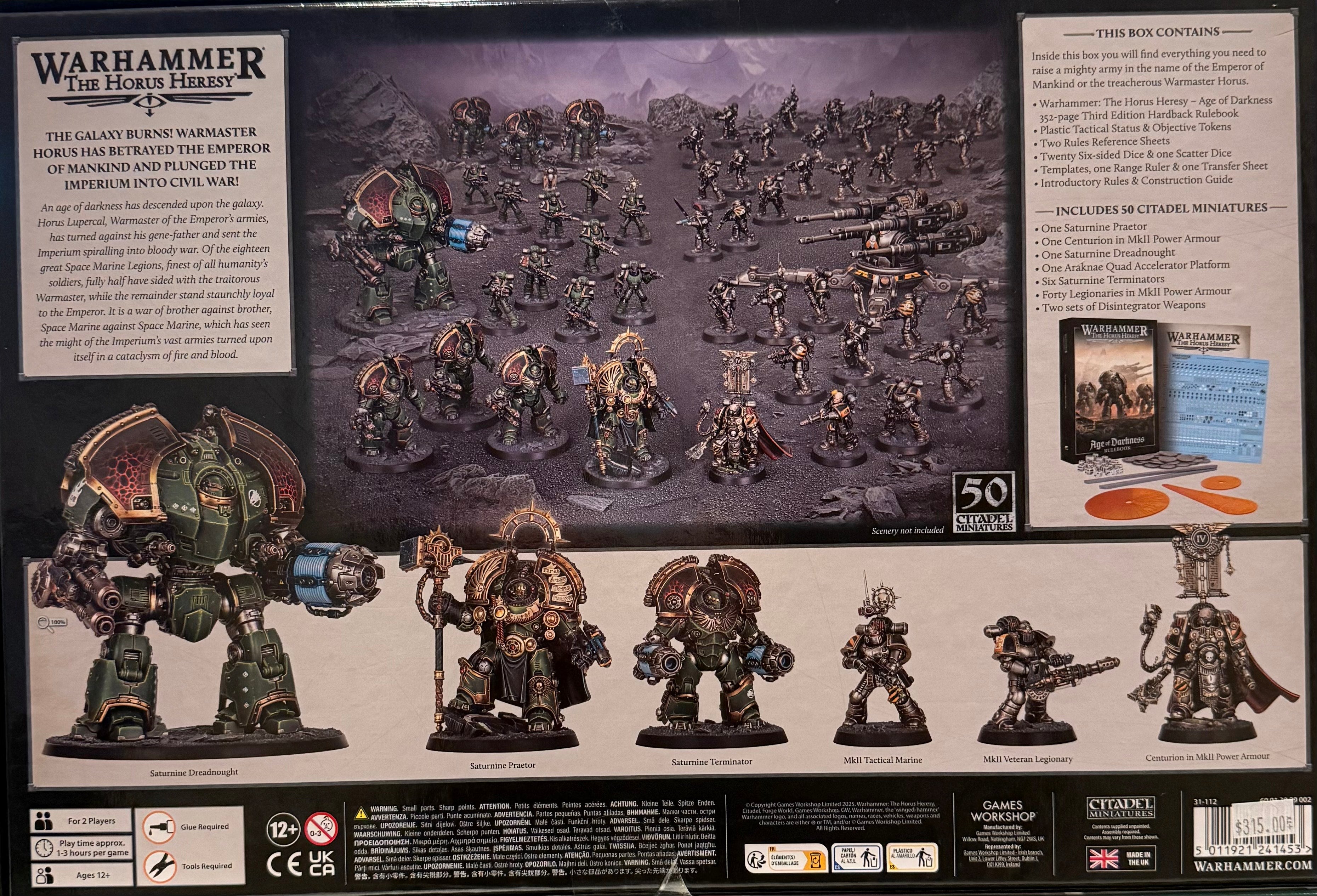 Warhammer: The Horus Heresy Age of Darkness Saturnine